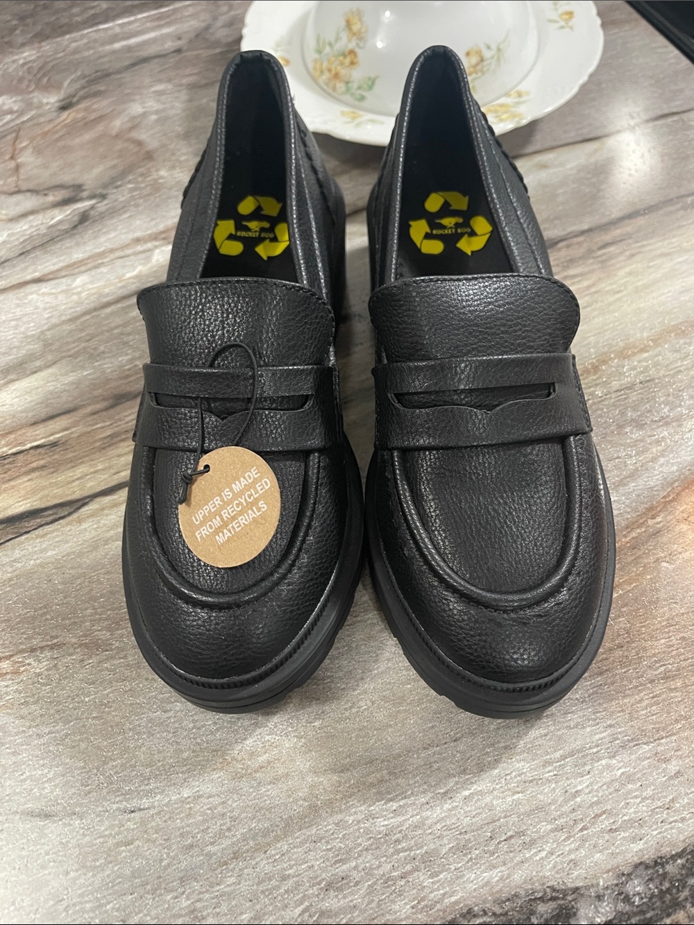 Rocket Dog Black Platform Penny Loafers